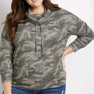 Maurices Olive Green Knit Top Size 2X